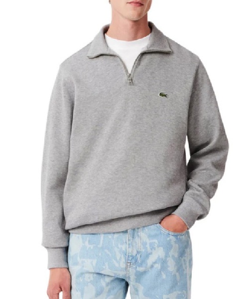 [라코스테] 반집업 코튼 스웨트셔츠_네이비 S